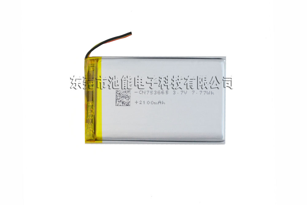 高溫聚合物鋰電池753665 3.7V2100mAh