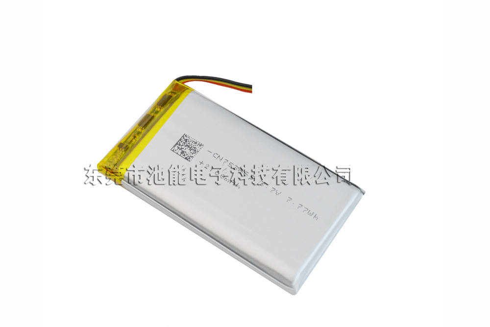 高溫聚合物鋰電池753665 3.7V2100mAh